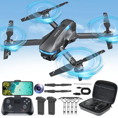 Drone with Camera for Adults, 1080P FPV Drone with Brushless Motor, Optical Flow Positioning