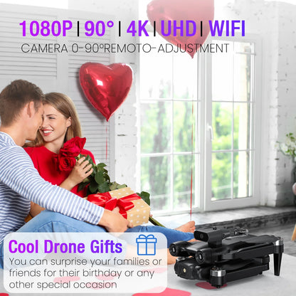 8" Drone with Camera - LH-X77PRO 1080P HD 4K Camera , RC Quadcopter, Drone for Adults and Beginners