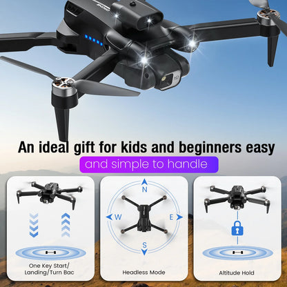 8" Drone with Camera - LH-X77PRO 1080P HD 4K Camera , RC Quadcopter, Drone for Adults and Beginners
